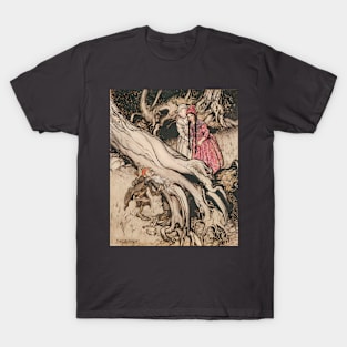 Snow White and Rose Red by Arthur Rackham T-Shirt